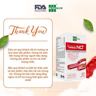 Thực Phẩm Bảo Vệ Sức khỏe Nano NO+ OIC NEW Giảm Mỡ Máu Ổn Định Huyết Áp Tốt Cho Tim Mạch Lọ 30 viên