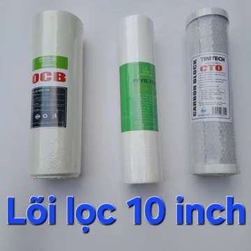 Lõi lọc nước 10 inch số 1-2-3 cho máy RO và thay thế cho bộ lọc thô các cấp