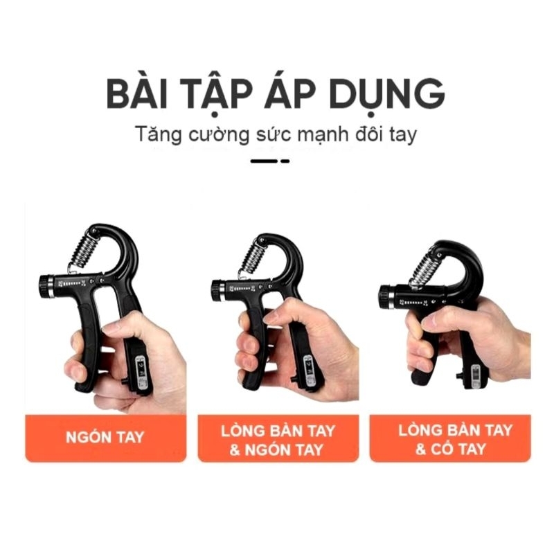Kìm bóp tay lực kế, kìm bóp tay kháng lực (hand-muscle developer) có bộ đếm