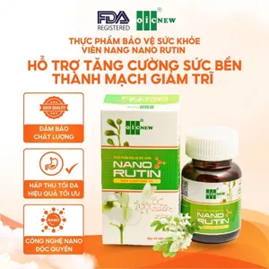 Thực Phẩm Bảo Vệ Sức Khỏe Viên Nang Nano Rutin OIC NEW Giảm Suy Giãn Tĩnh Mạch Giảm Trĩ Lọ 60 Viên