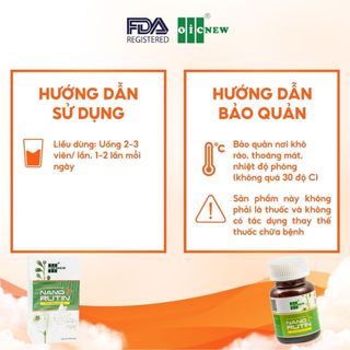 Thực Phẩm Bảo Vệ Sức Khỏe Viên Nang Nano Rutin OIC NEW Giảm Suy Giãn Tĩnh Mạch Giảm Trĩ Lọ 60 Viên