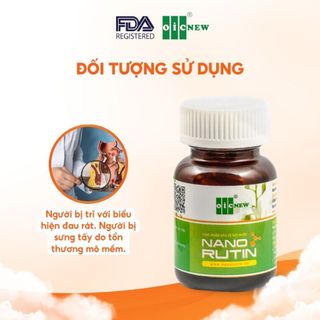Thực Phẩm Bảo Vệ Sức Khỏe Viên Nang Nano Rutin OIC NEW Giảm Suy Giãn Tĩnh Mạch Giảm Trĩ Lọ 60 Viên