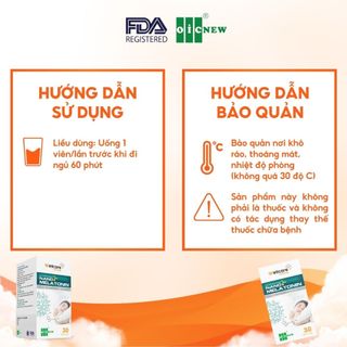 Thực Phẩm Bảo Vệ Sức Khỏe Viên Nang Nano Melatonin OIC NEW Giảm Căng Thẳng Cải Thiện Mất Ngủ Giúp Ngủ Ngon Lọ 30 Viên