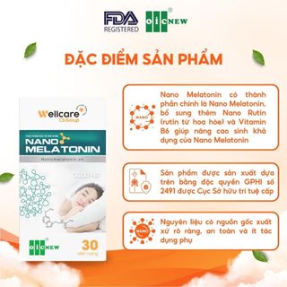 Thực Phẩm Bảo Vệ Sức Khỏe Viên Nang Nano Melatonin OIC NEW Giảm Căng Thẳng Cải Thiện Mất Ngủ Giúp Ngủ Ngon Lọ 30 Viên