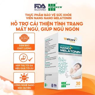 Thực Phẩm Bảo Vệ Sức Khỏe Viên Nang Nano Melatonin OIC NEW Giảm Căng Thẳng Cải Thiện Mất Ngủ Giúp Ngủ Ngon Lọ 30 Viên