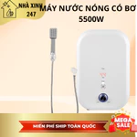 Máy nước nóng , máy tạo nước nóng trực tiếp 5500w có bơm tăng áp và vòi sen, chỉnh nhiệt trong 5 giây , rơ le an toàn — ảnh 1