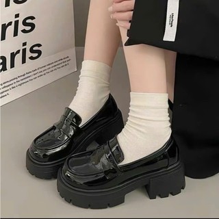 (Lùi 1 size) Giày đốc nữ độn đế hách dáng chất da mềm - Giày oxford nữ dễ phối đồ cao cấp Đốc 7p
