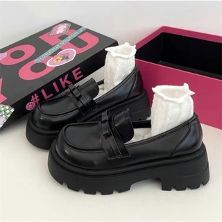 (Lùi 1sz) Giày đốc nữ da mềm thời trang hottrend chất nhẹ êm, loafer nữ đế cao 5cm tôn dáng