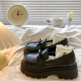 (Lùi 1sz) Giày đốc nữ da mềm thời trang hottrend chất nhẹ êm, loafer nữ đế cao 5cm tôn dáng