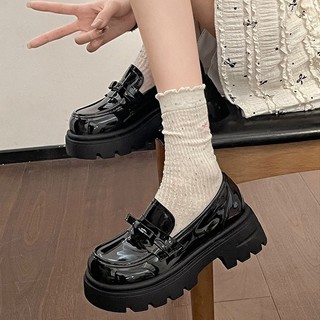 (Lùi 1sz) Giày đốc nữ da mềm thời trang hottrend chất nhẹ êm, loafer nữ đế cao 5cm tôn dáng