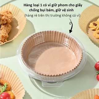 Set 50 Miếng Giấy Nến Lót Nồi Chiên Không Dầu - Giảm Thiểu Tối Đa Dầu Mỡ Bám Vào Nồi Chiên Có Hộp