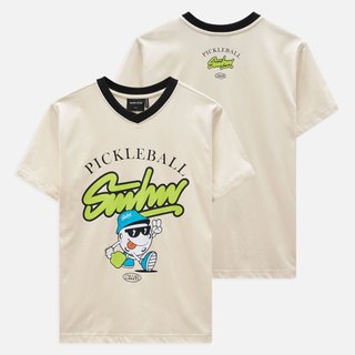 Áo Thun Nam Pickleball Black Neck,  Chất Vải Cotton Thoải Mái, AT0242,SOME HOW STORE