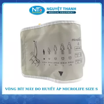 Vòng bít máy đo huyết áp Microlife size S, dùng cho trẻ em chu vi bắp tay 17-22cm