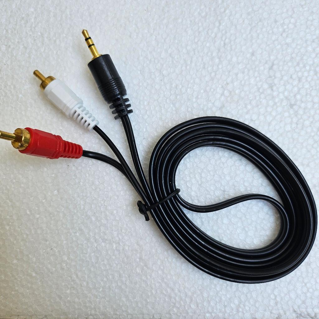 Cáp truyền tín hiệu âm thanh AUX đầu 3.5mm ra bông sen AV RCA dùng kết nối thiết bị ra loa và bộ thu phát bluet