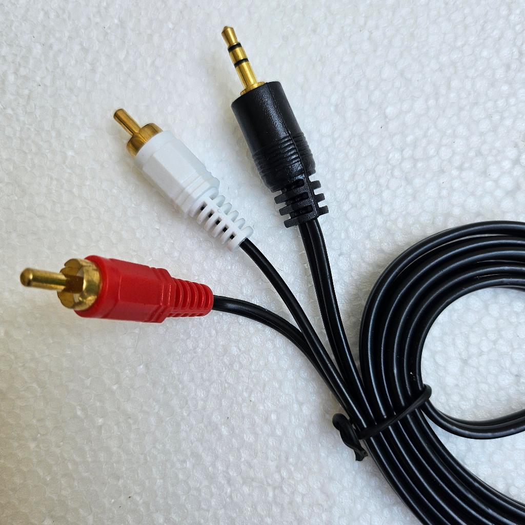 Cáp truyền tín hiệu âm thanh AUX đầu 3.5mm ra bông sen AV RCA dùng kết nối thiết bị ra loa và bộ thu phát bluet