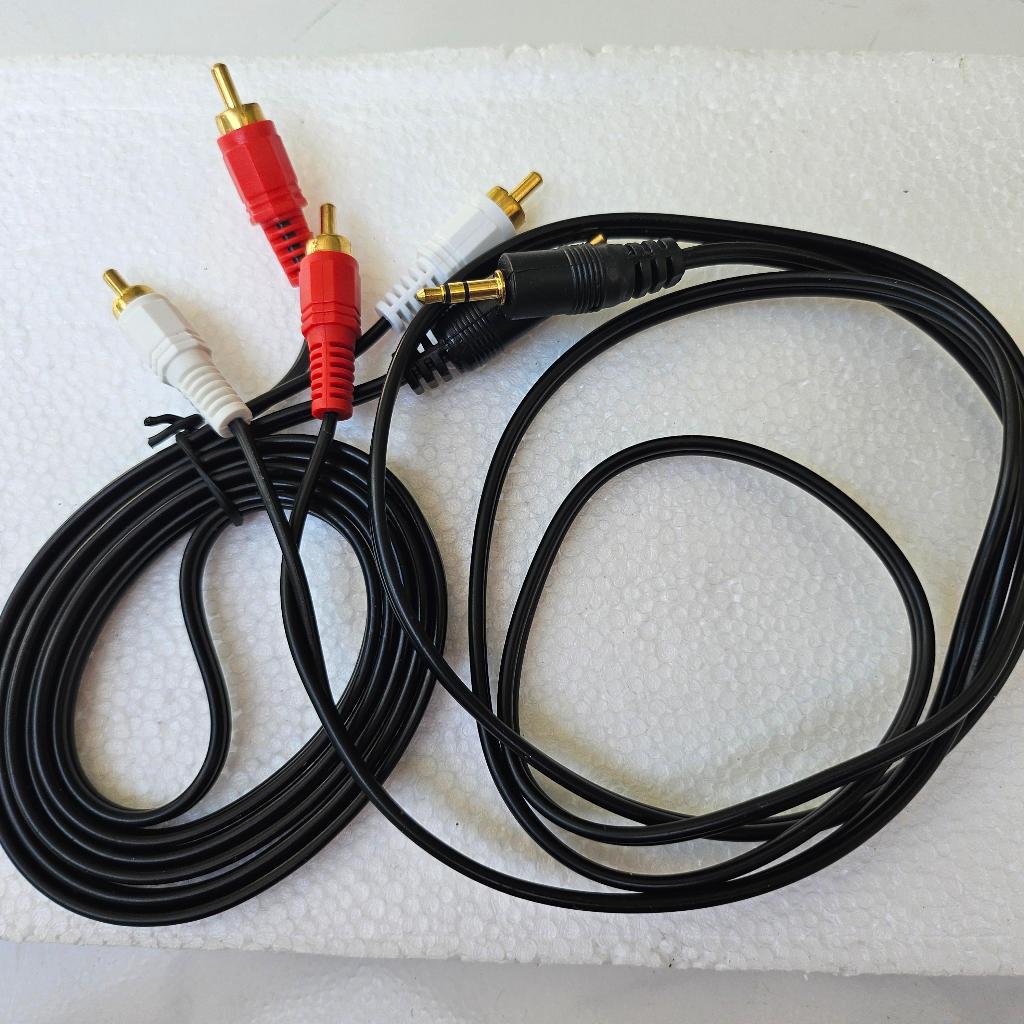 Cáp truyền tín hiệu âm thanh AUX đầu 3.5mm ra bông sen AV RCA dùng kết nối thiết bị ra loa và bộ thu phát bluet