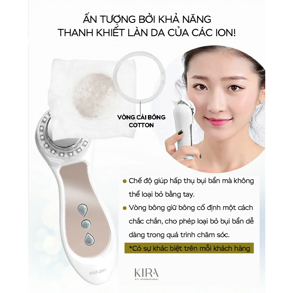 Máy Chăm Sóc Da Mặt Chuyên Sâu Miraie Ems - Trẻ Hóa Da, Làm Sạch Sâu, Tăng Độ Săn Chắc