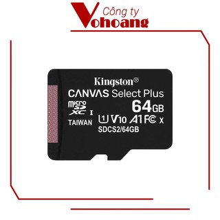 Thẻ nhớ Kingston 64GB microSDHC Canvas Select 100R CL10 UHS-I