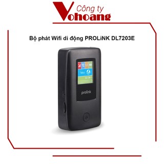 Bộ phát Wifi di động PROLiNK DL7203E dùng SIM 4G LTE 150Mbps pin 5200mAH lên tới 25h TFT 1.44" cổng RJ45 USB 2.0