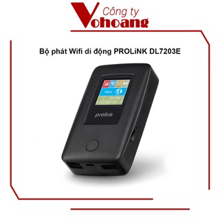 Bộ phát Wifi di động PROLiNK DL7203E dùng SIM 4G LTE 150Mbps pin 5200mAH lên tới 25h TFT 1.44" cổng RJ45 USB 2.0