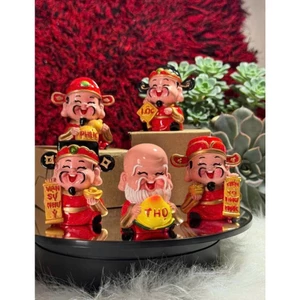 BỘ 5 TƯỢNG THẦN TÀI PHÚC - LỘC - THỌ trang trí decor phong thuỷ