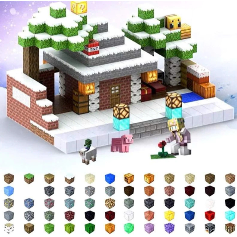 Khối Minecraft Nam Châm Đồ Chơi Mô Hình Lắp Ráp Khối Xây Dựng Từ Tính ...