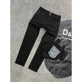 quần bò dài nam dk boutique màu đen trơn điểm nhấn hoạ tiết túi,vải dầy mềm co dãn nhẹ giữ phom bền màu,phom chuẩn 1:1