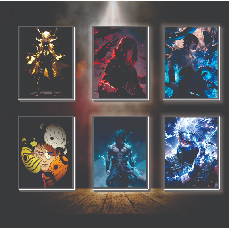 Tranh đèn led 3D đổi màu Naruto - Tranh đèn led 3D ANIME trang trí bàn làm việc, đèn ngủ