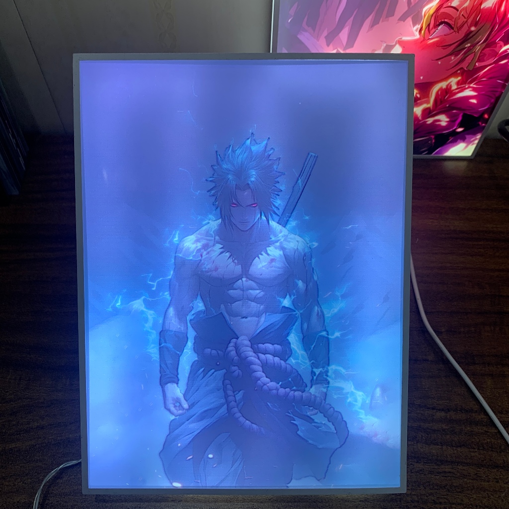 Tranh đèn led 3D đổi màu Naruto - Tranh đèn led 3D ANIME trang trí bàn làm việc, đèn ngủ