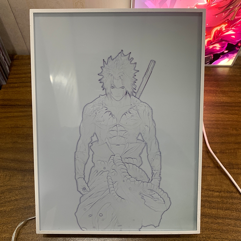 Tranh đèn led 3D đổi màu Naruto - Tranh đèn led 3D ANIME trang trí bàn làm việc, đèn ngủ