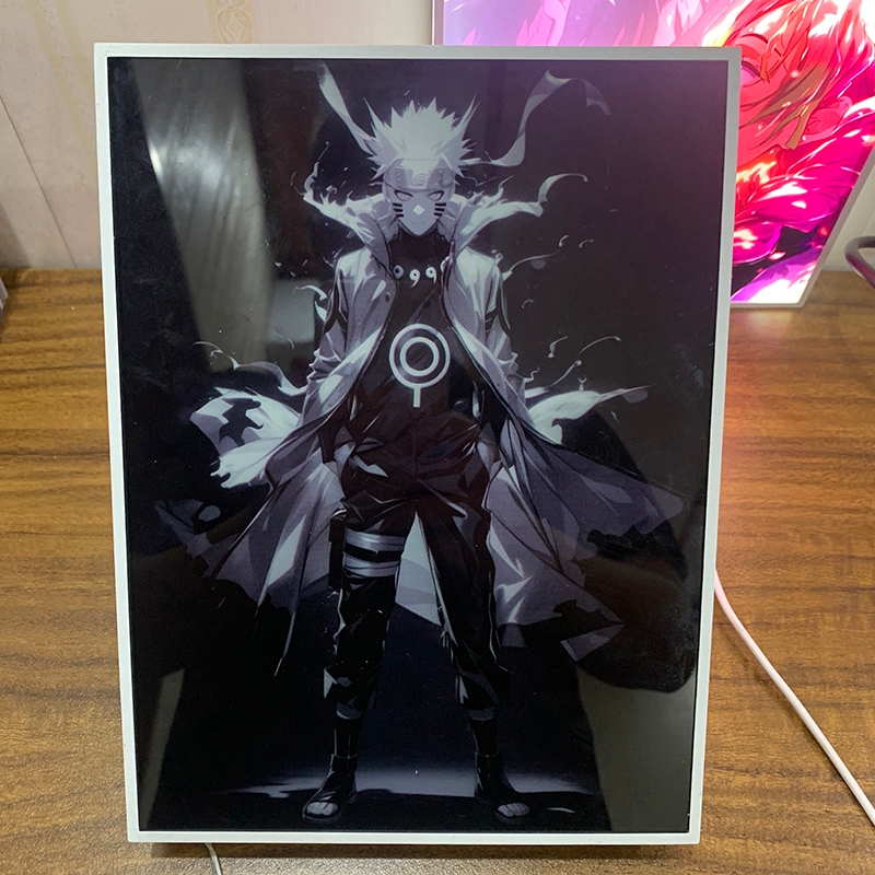 Tranh đèn led 3D đổi màu Naruto - Tranh đèn led 3D ANIME trang trí bàn làm việc, đèn ngủ