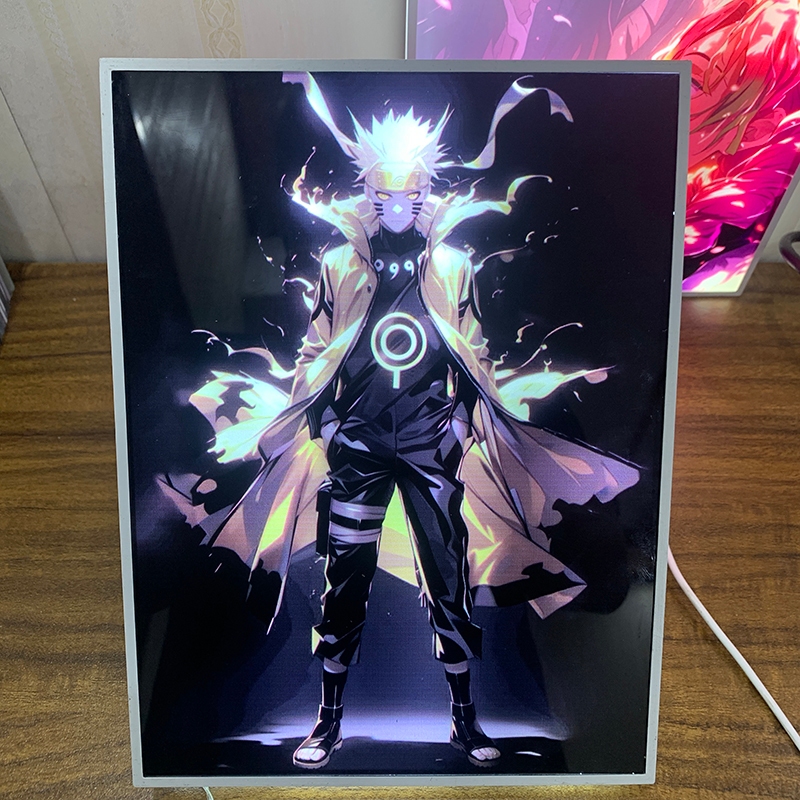 Tranh đèn led 3D đổi màu Naruto - Tranh đèn led 3D ANIME trang trí bàn làm việc, đèn ngủ