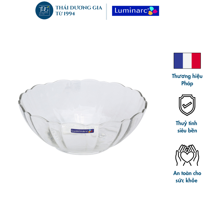 Bát thủy tinh Luminarc 18cm Arcade-531 siêu bền, an toàn, chịu nhiệt của Pháp | Thái Dương Gia