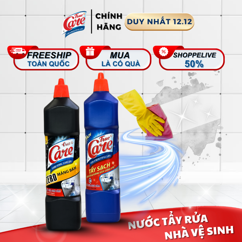 Nước Tẩy Rửa Nhà Tắm Siêu Sạch True Care 900gr