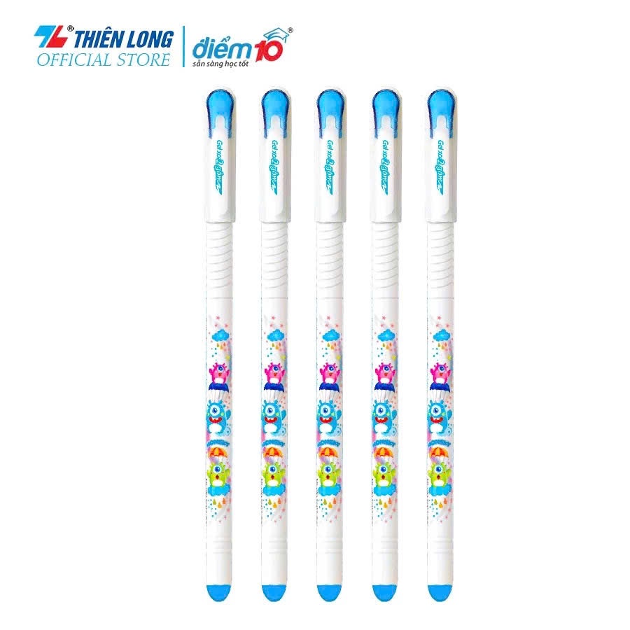COMBO 10/20 Bút Gel Thiên Long TP-GEL01 ngòi 0.5mm mực nước đậm và tươi sáng, thân bút in họa tiết nhân vật hoạt hình