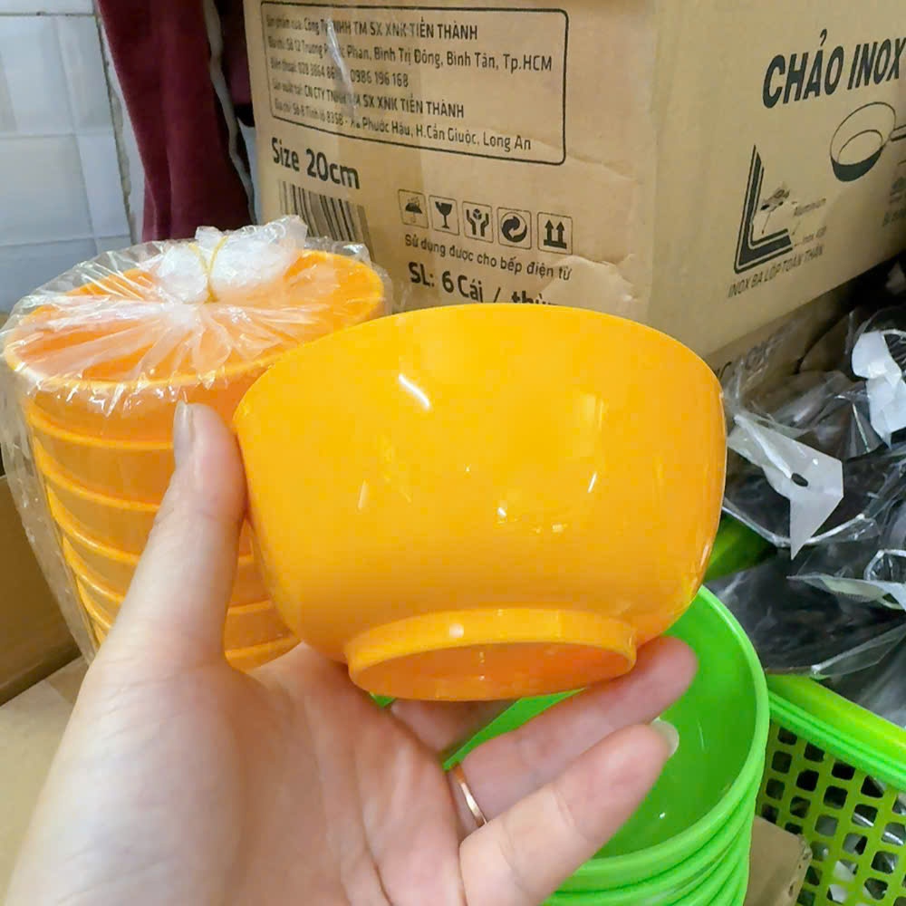 Bộ chén ăn tròn 10 cái nhiều màu( vàng, trắng, xanh, đen, nâu,..) - Combo 10 chén ăn nhựa nhựa BKP 11cm đủ màu.