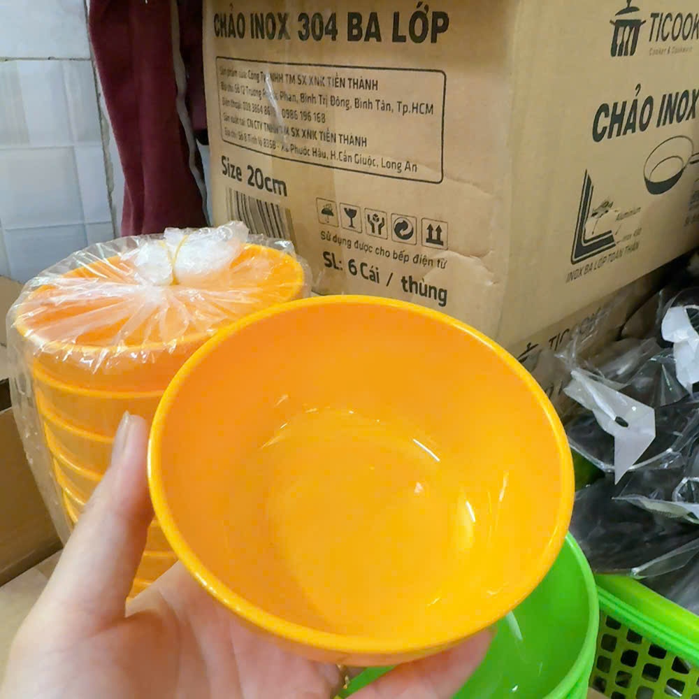 Bộ chén ăn tròn 10 cái nhiều màu( vàng, trắng, xanh, đen, nâu,..) - Combo 10 chén ăn nhựa nhựa BKP 11cm đủ màu.