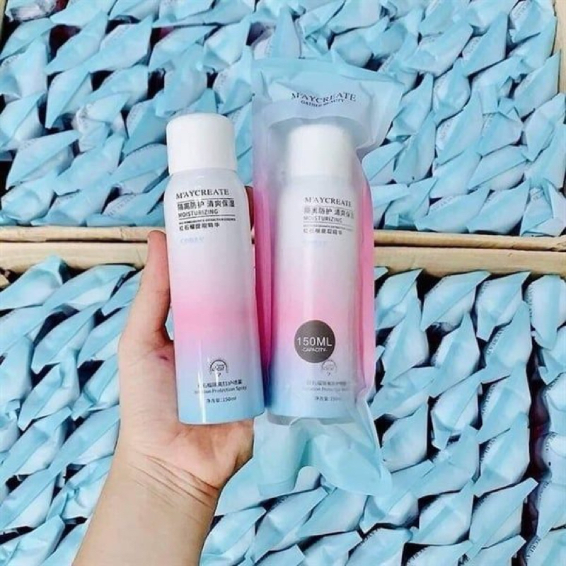 Xịt chống nắng Maycrete, làm sáng và dưỡng ẩm cho body.