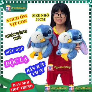 THÚ NHỒI BÔNG STICH ÔM VỊT CON TRẮNG SIÊU ĐẸP - Gấu bông thú bông đồ chơi doll toy NGỌC SUSI