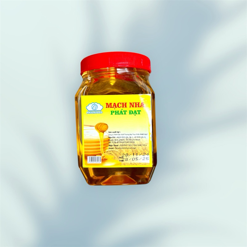 Bảo Châu Food - Mạch Nha Phát Đạt (MÀU VÀNG) Hũ 500gr Tạo Ngọt Tự Nhiên Món Ăn Thêm Dẻo Đóng Gói Tiện Lợi