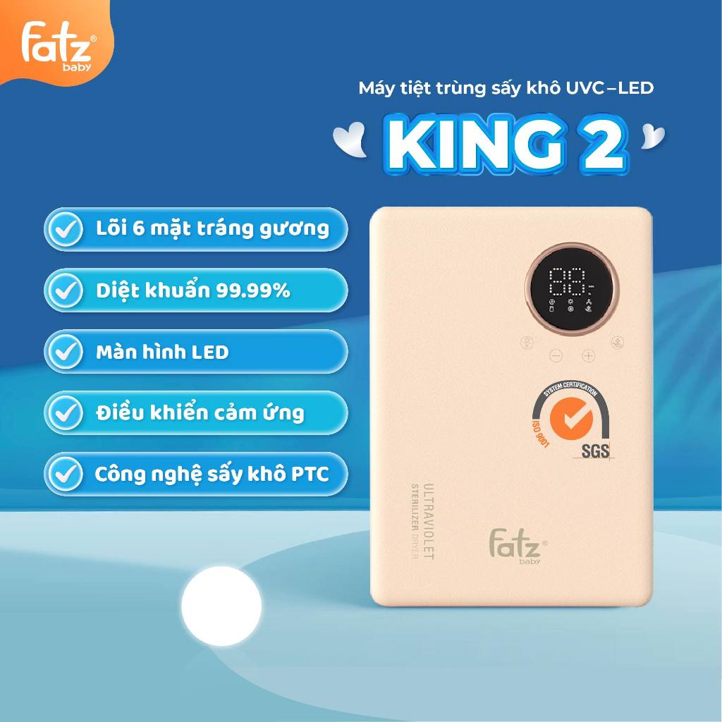 Máy tiệt trùng sấy khô UVC Fatz Baby King 2 19L FB4799BT Bảo Hành  12 Tháng