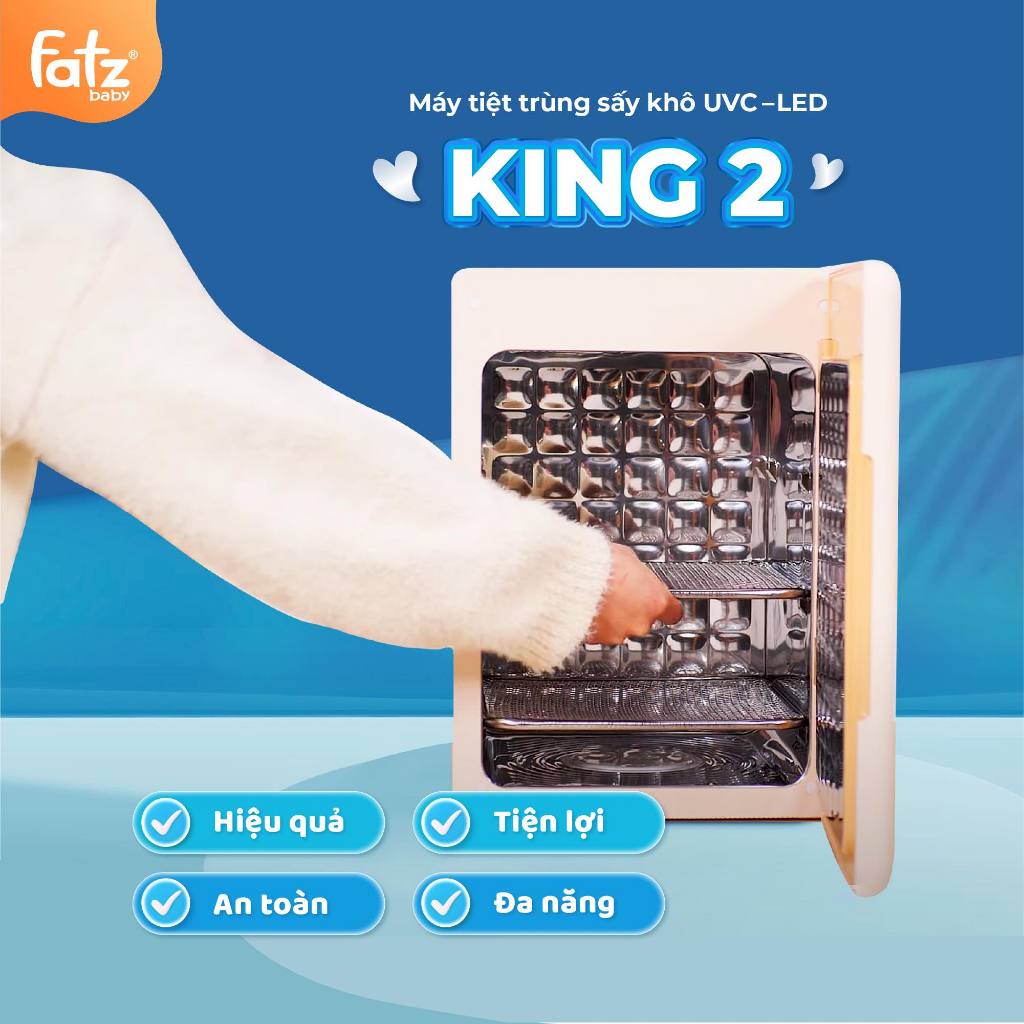 Máy tiệt trùng sấy khô UVC Fatz Baby King 2 19L FB4799BT Bảo Hành  12 Tháng