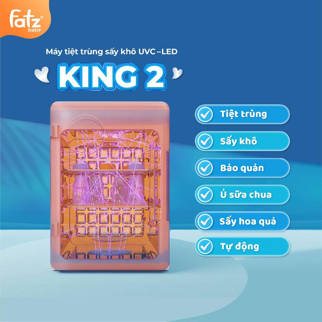 Máy tiệt trùng sấy khô UVC Fatz Baby King 2 19L FB4799BT Bảo Hành  12 Tháng
