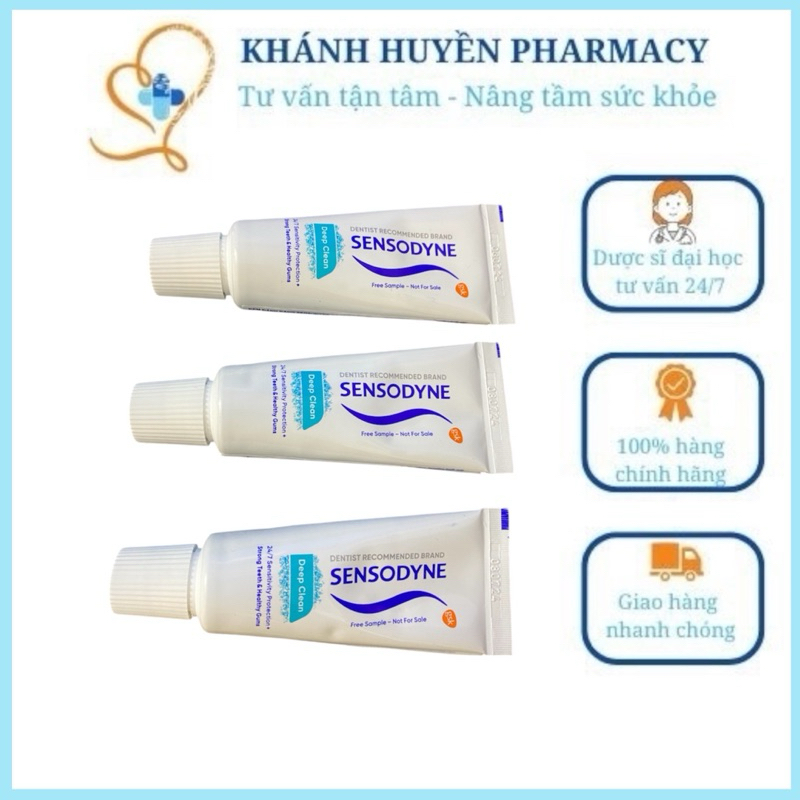 Kem đánh răng SENSODYNE Deep Clean 18g giúp giảm ê buốt hiệu quả, sạch ...