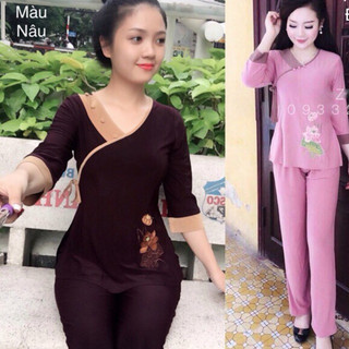 Đồ Lam Đi Chùa # Thun Tim Nơ # Đồ Bộ Nữ # Quần Áo