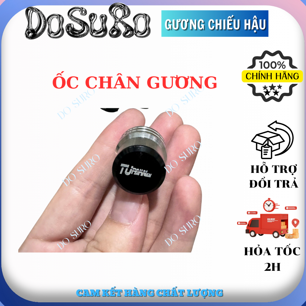 Ốc chân gương nắp chụp - chân 10ly cho các dòng xe, nhiều màu sắc lụa chọn