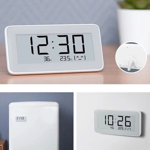 Đồng hồ kiêm cảm biến nhiệt độ và độ ẩm Mijia - Kết nối app điều khiển tự động thiết bị điện khác