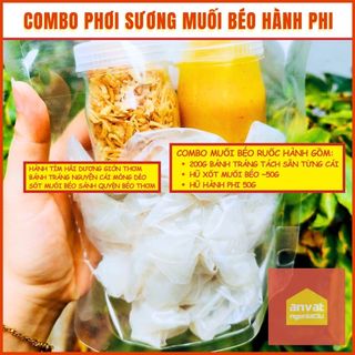 SET BÁNH TRÁNG DẺO MUỐI BÉO HÀNH PHI MUỐI RUỐC - ĂN VẶT NGON LẮC LƯ