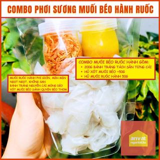 SET BÁNH TRÁNG DẺO MUỐI BÉO HÀNH PHI MUỐI RUỐC - ĂN VẶT NGON LẮC LƯ