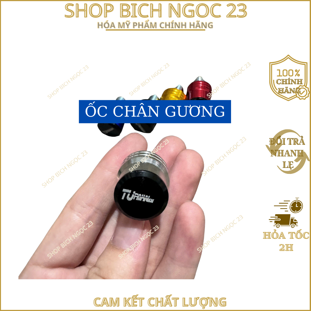 Ốc chân gương nắp chụp - chân 10ly cho các dòng xe, nhiều màu sắc lụa chọn